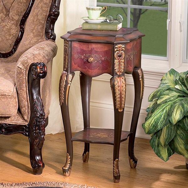 Design Toscano Floral Bouquet Chiffoniere Side Table, PK 2 - KY950001