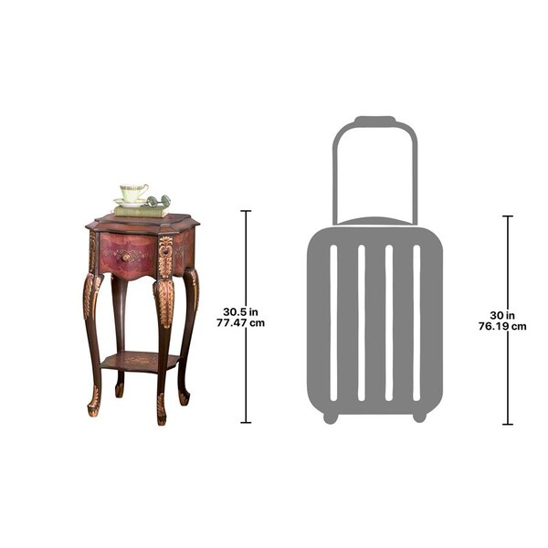 Design Toscano Floral Bouquet Chiffoniere Side Table, PK 2 - KY950001