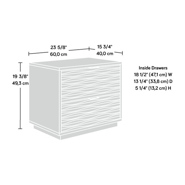 Sauder 23.62 in W X 15.75 in L X 19.33 in H - 433736