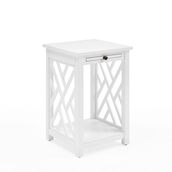 Kd Cama De Bebe Coventry Wood End Table with Tray & Bottom Shelf - KD3239650