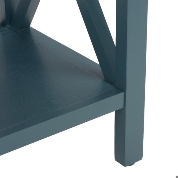 Safavieh Candence Cross Back End Table- Slate Teal - 21.5 x 13.4 x 18.1 in. - AMH6523F