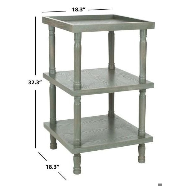 Safavieh Esmeralda Side Table- French Grey - 32.25 x 18.25 x 18.25 in. - AMH6602B