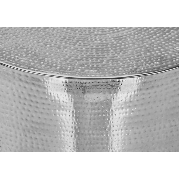 Monarch Specialties Accent Table, Drum, Side, End, Nightstand, Lamp, Living Room, Bedroom, Chrome Metal, Contemporary - I 3925