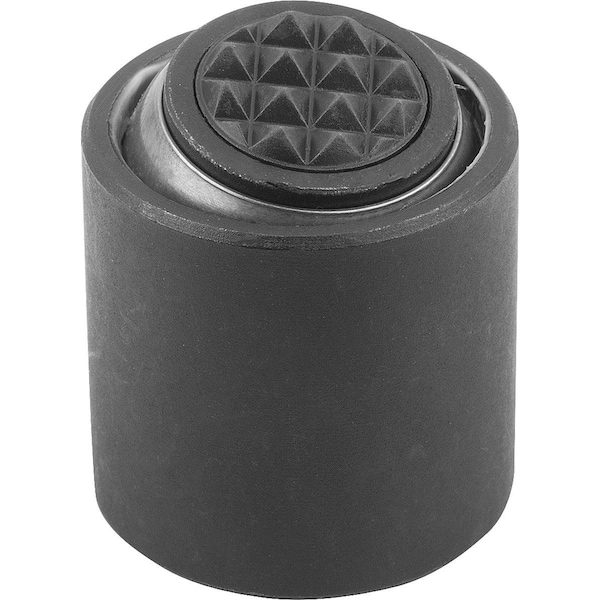 Kipp Self-Aligning Pads With O-Ring D1=24, Form:M Carbon Steel, Interchangable Insert, Comp:Carbon Steel - K0285.924X028
