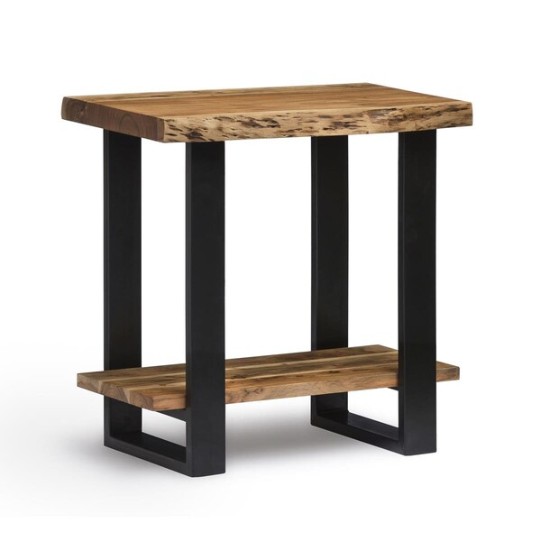 Kd Cama De Bebe Alpine Natural Live Edge Wood End Table - KD3250819