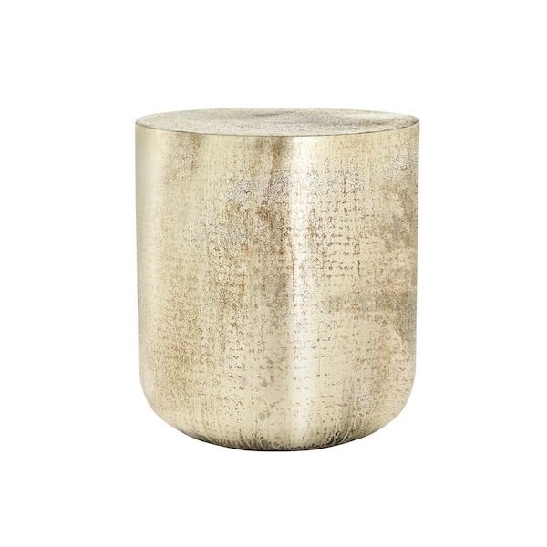 Monarch Specialties Accent Table, Drum, Side, End, Nightstand, Lamp, Living Room, Bedroom, Gold Metal, Contemporary - I 3907