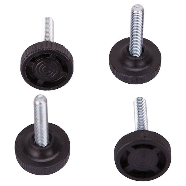 Prosource Furniture Glide, PE/Steel, Black, Black, 1-1/4 x 1-1/4 x 2-1/8 in Dimensions - FE-S505-PS