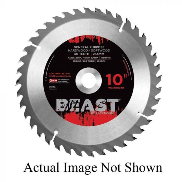 Lackmond Beast Diamond Saw Blade, ATB General Purpose, 8 Blade Dia, 58 in, 0094 Kerf, 7300 rpm Maximu - WGPB08040