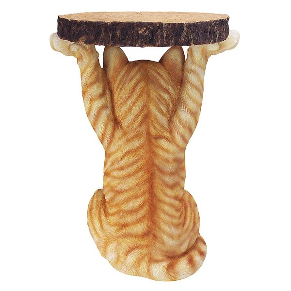 Design Toscano Tabby at Your Service Sculptural Cat Side Table - JQ9974