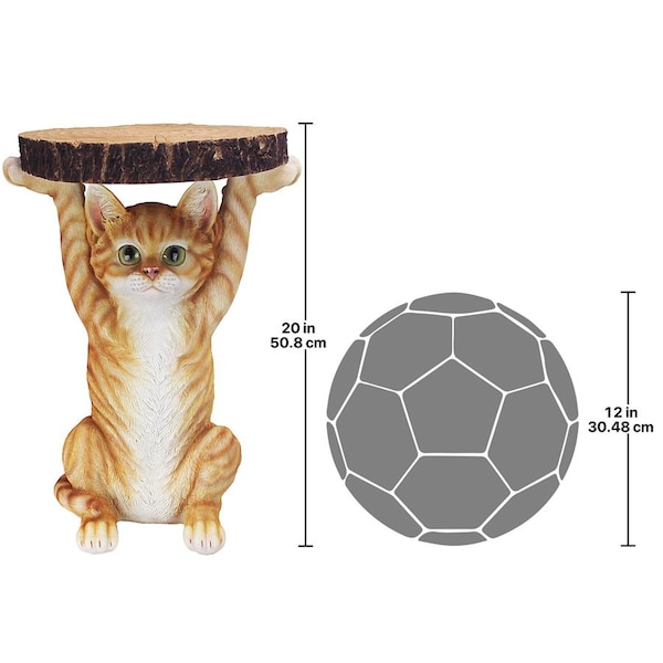 Design Toscano Tabby at Your Service Sculptural Cat Side Table - JQ9974
