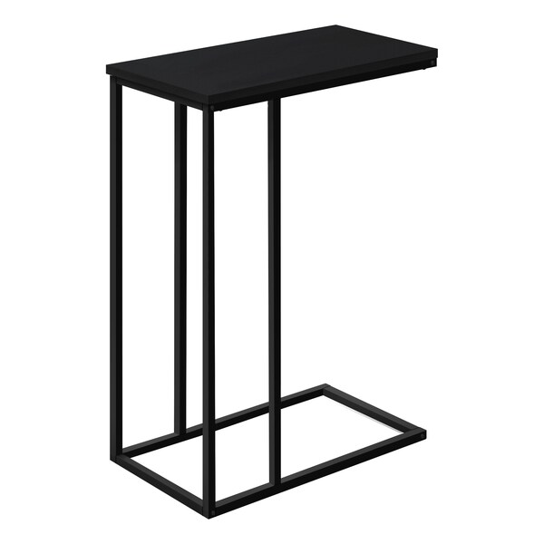 Monarch Specialties End Table, 15.75 W, 24 H, Particle Board, Metal, Black - I 3761