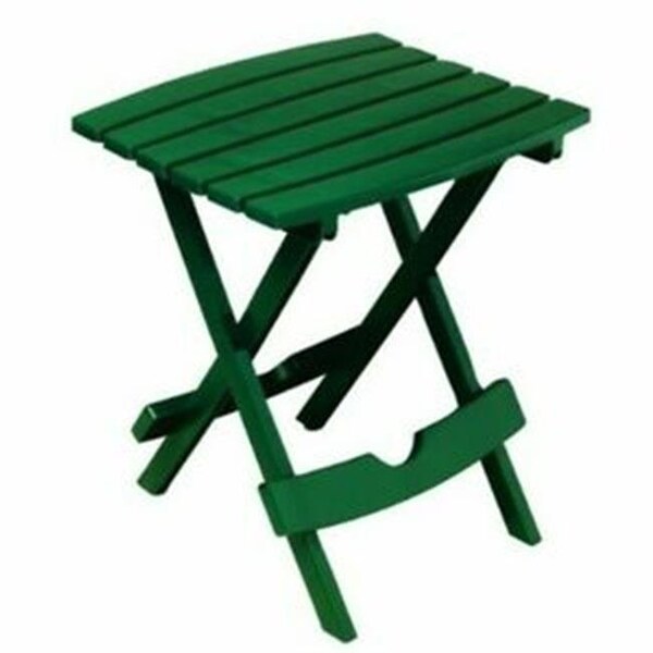 Adams Mfg Adams Manufacturing 844206 Quik Fold Portable Resin Side Table; Hunter Green - 844206