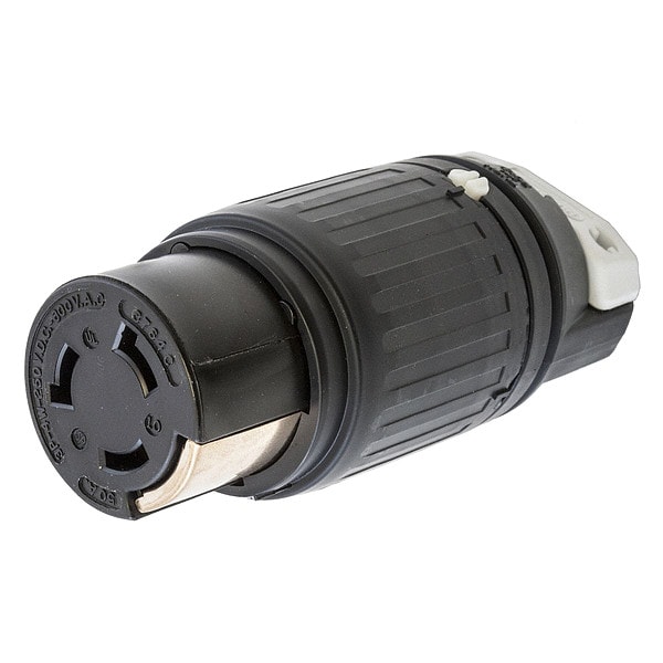 Conector Twist-Lock de 50A de Hubbell 3P 4W 600VAC/250VDC BK/WT - HBL3764C