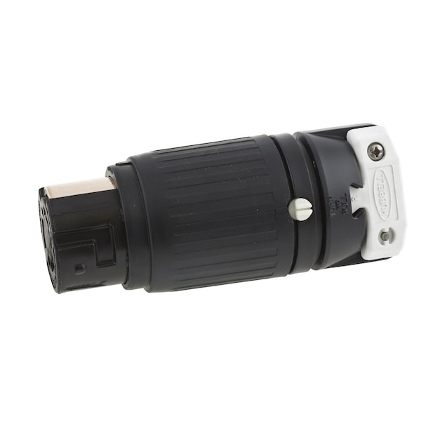 Conector Twist-Lock de 50A de Hubbell 3P 4W 600VAC/250VDC BK/WT - HBL3764C