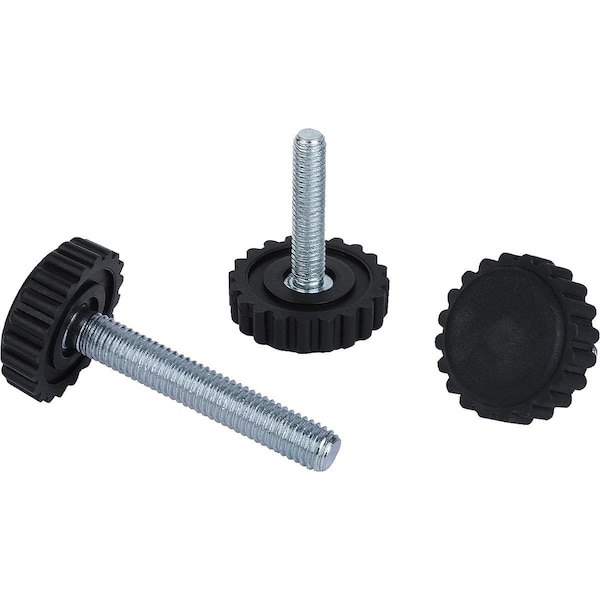 Kipp Levelling Foot W. Knurled Plate M08X30, D=28, 5, Polyamide, Comp:Steel - K0677.2808X030