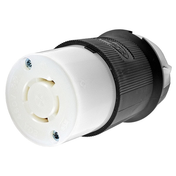 Conector Twist-Lock de 20A de Hubbell 3P 4W 480VAC L16-20R BK/WT - HBL2433