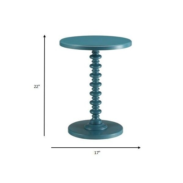 Homeroots 22 x 17 x 17 in. Acton Side Table Teal - 286295