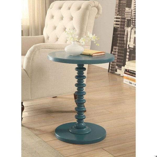 Homeroots 22 x 17 x 17 in. Acton Side Table Teal - 286295