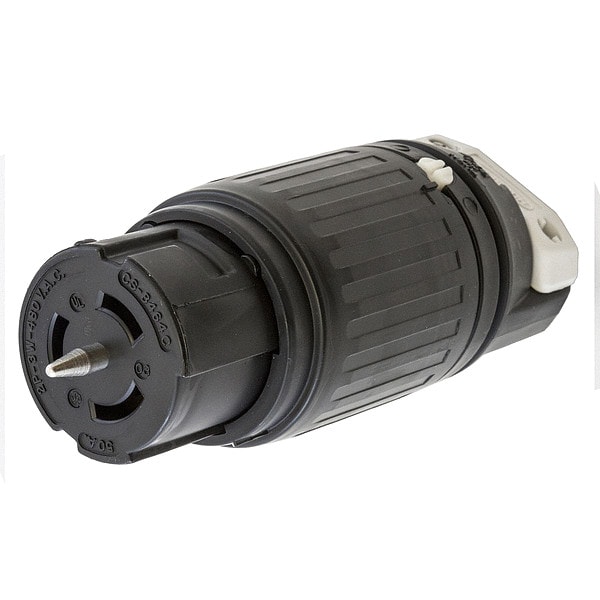Conector de bloqueo giratorio de 50A Hubbell 2P 3W 480VAC BK/WT - CS8464C