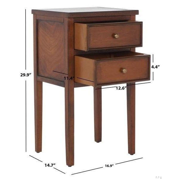 Safavieh Toby End Table- Filbert Brown - 29.7 x 14.2 x 16.9 in. - AMH6625F