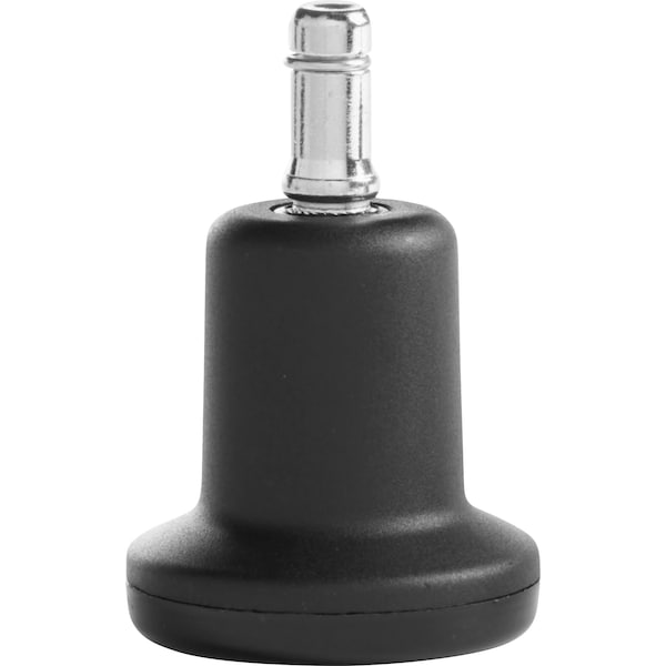 Master Caster Bell Glides, 2-3/16" Base, B Stem, 7/16"x7/8", 5/ST, Black 5PK - MAS70175