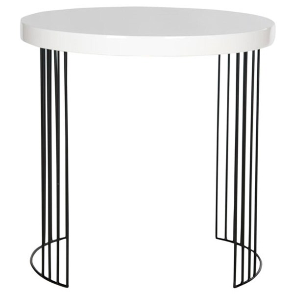 Safavieh 21.6 x 21.6 x 21.6 in. Kelly Mid Century Scandinavian Lacquer Side Table, White - FOX4201A