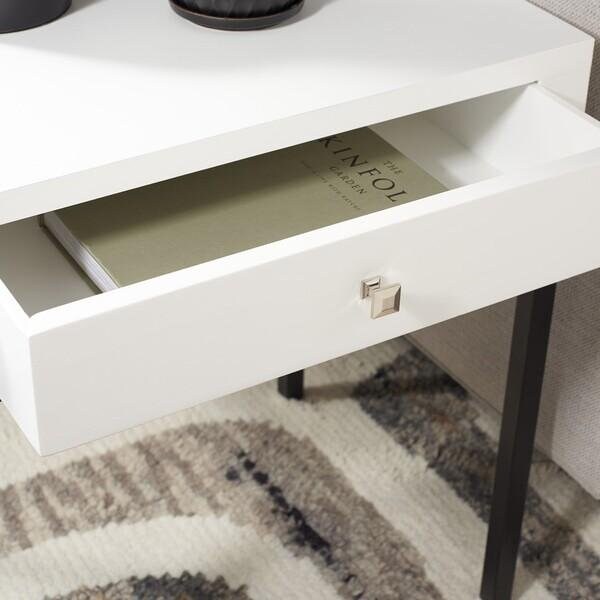 Safavieh Adena End Table, White - 27.8 x 18.1 x 24 in. - AMH6612C