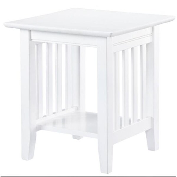 Atlantic Furniture Atlantic Furniture AH14202 Mission End Table; White - AH14202