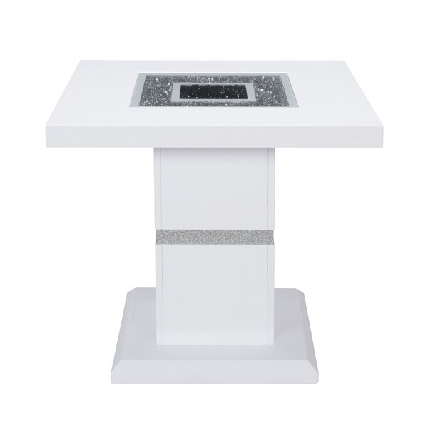 Global Furniture Usa Contemporary  Monaco White End Table - 4550