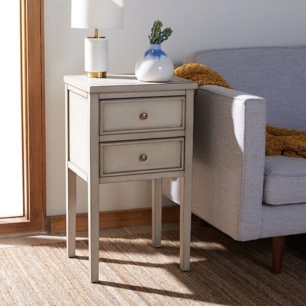 Safavieh Toby End Table- White Birch - 29.7 x 14.2 x 16.9 in. - AMH6625D