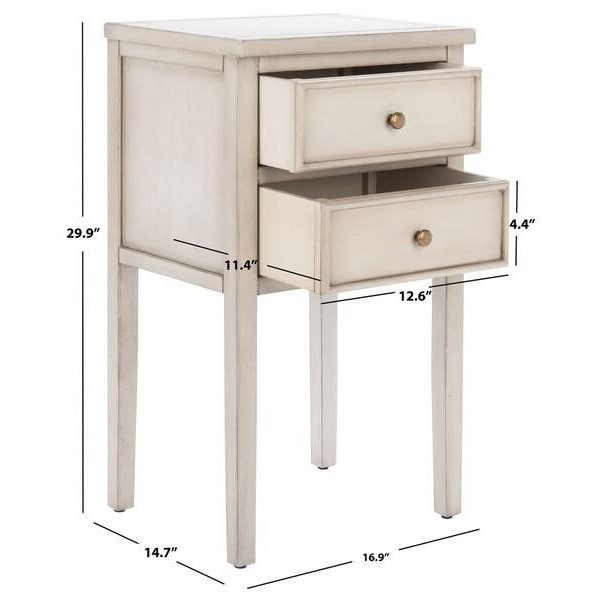 Safavieh Toby End Table- White Birch - 29.7 x 14.2 x 16.9 in. - AMH6625D