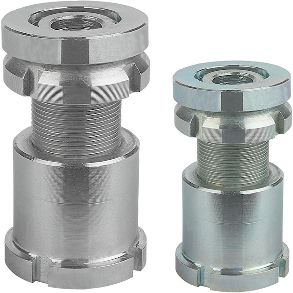 Kipp Levelling Element With Spherical Levelling, Without Locknut, D1=M20X1, D=11, D2=32, Stainless Steel - K0057.20101
