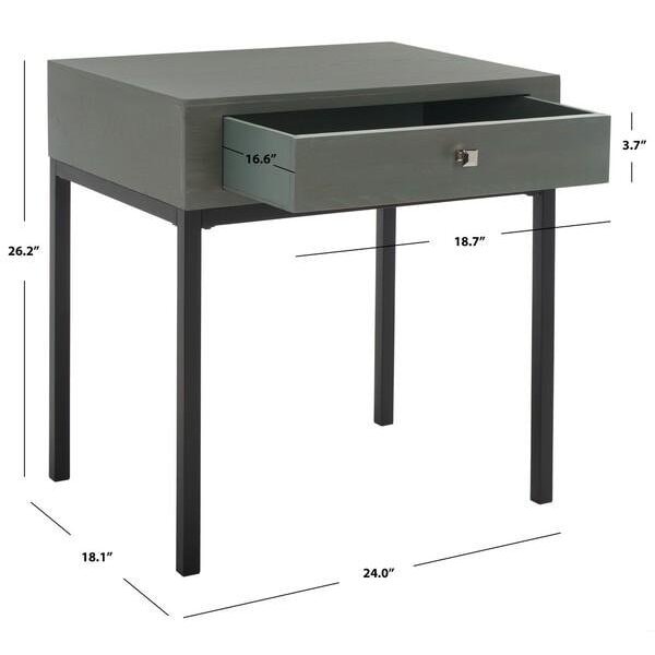 Safavieh Adena End Table- French Grey - 27.8 x 18.1 x 24 in. - AMH6612A