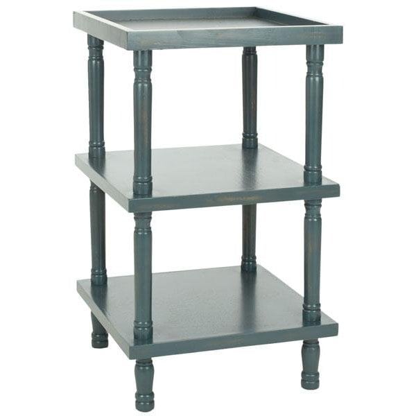 Safavieh Esmeralda Side Table, Steel Teal - 32.25 x 18.25 x 18.25 in. - AMH6602C