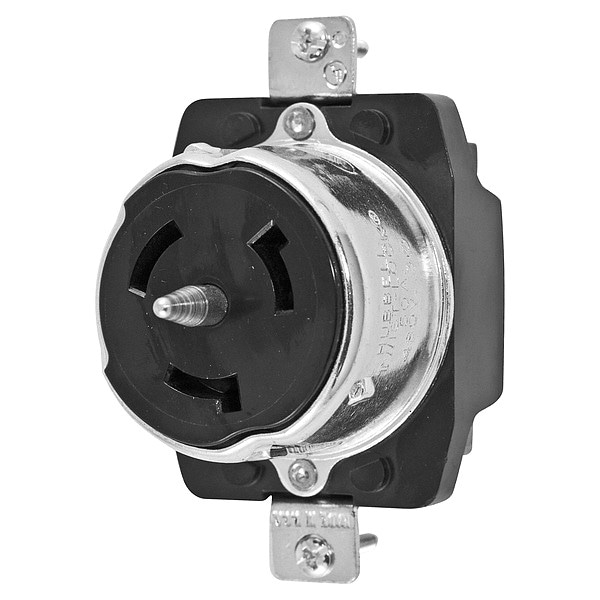 Receptáculo de Bloqueo Giratorio de 50A Hubbell 3P 4W 480VAC BK - CS8169