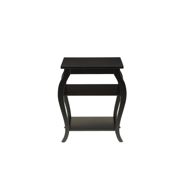 Made-To-Order 23 x 20 x 18 in. MDF, Solid Wood Leg Black End Table - MA858476
