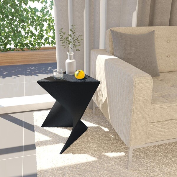 Kd Americana 17 x 15.75 x 15.5 in. Randolph Modern Side Table, Black - KD2609696