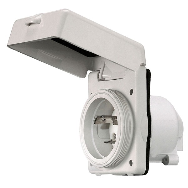 Entrada con bloqueo de 2 polos y 3 cables de 30A para embarcaciones 125VAC - HBL303NM de Hubbell