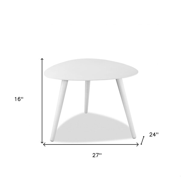 Homeroots Powder Aluminum Side Table27 x 24 x 16 in. - 372273