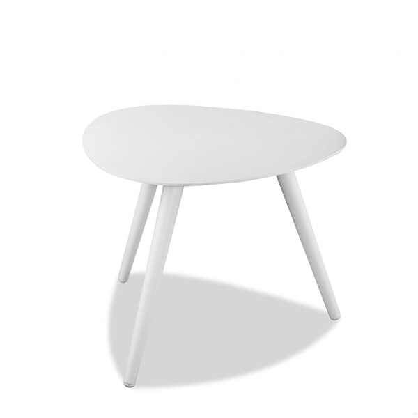 Homeroots Powder Aluminum Side Table27 x 24 x 16 in. - 372273