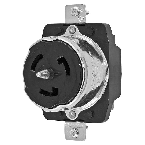Receptáculo Twist-Lock de 50A de Hubbell, 3P 4W 250VAC BK - CS8369