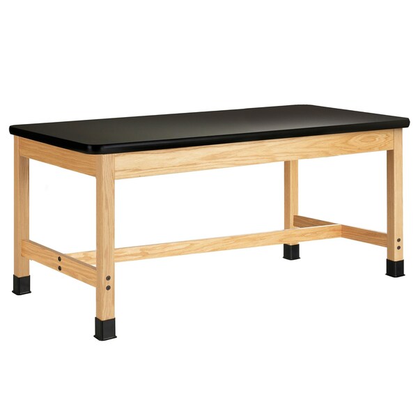 Diversified Spaces Rectangle Table, 60" W, 56" L, 30" H, HPL, black - P790LBBK30L