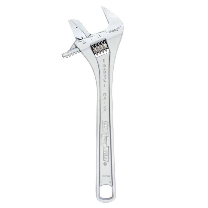 Llave ajustable reversible de mandíbula cromada de 12 pulgadas - 812PW