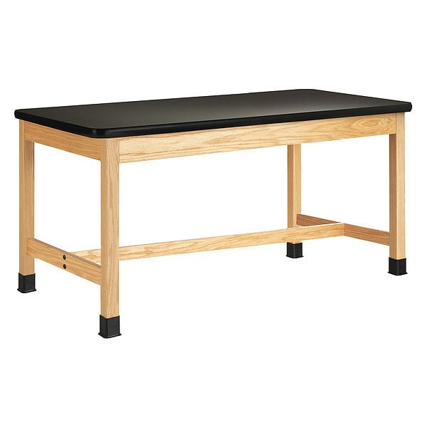 Diversified Spaces Rectangle Tbl, Plain Apron, 60" W, 62" L, 30" H, ChemGuard Laminate, black - P7222BK30SC