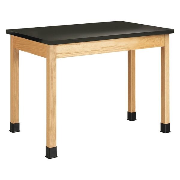 Diversified Spaces Rectangle Table, 54" W, 56" L, 36" H, Epoxy Resin, black - P7136K36N