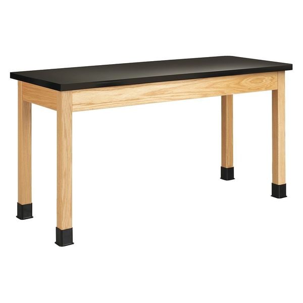 Diversified Spaces Rectangle Table, 60" W, 62" L, 34" H, Epoxy Resin, black - P7606K34N