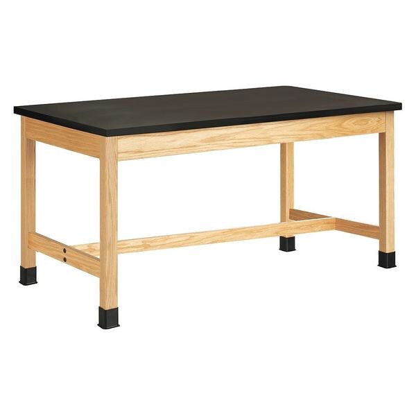 Diversified Spaces Rectangle Tbl, Plain Aprn, 48" W, 50" L, 30" H, Phenolic Resin, black - P7104K30S