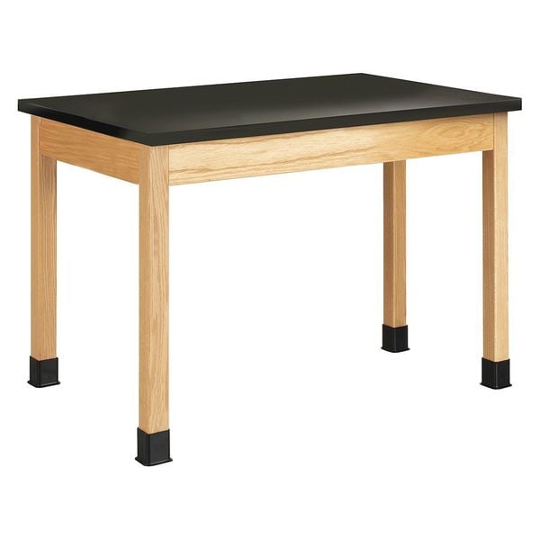 Diversified Spaces Rectangle Table, 54" W, 56" L, 34" H, ChemGuard Laminate, black - P7132BK34N