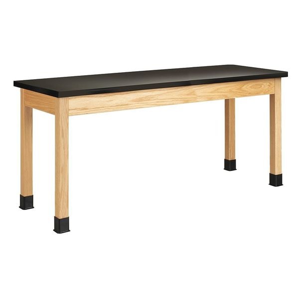 Diversified Spaces Rectangle Table, 72" W, 26" L, 30" H, ChemGuard Laminate, black - P7302BK30N-ADA
