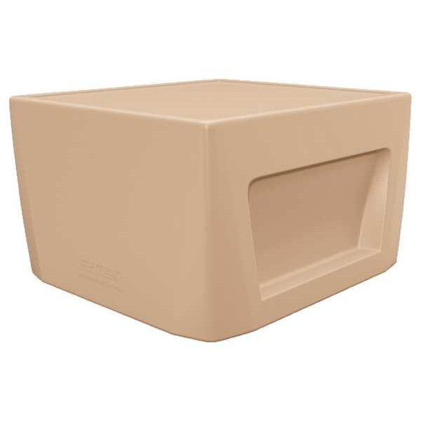 Cortech Rectangle End Table, 24 in W, 24 in L, 15 in H, Polyethylene, Sand - 126484SDS